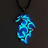 Vintage Punk Luminous Dragon Pendant Necklace Luminous Fire Dragon Pendant Necklace Glow In Dark Party Hallowenjewelry Gift