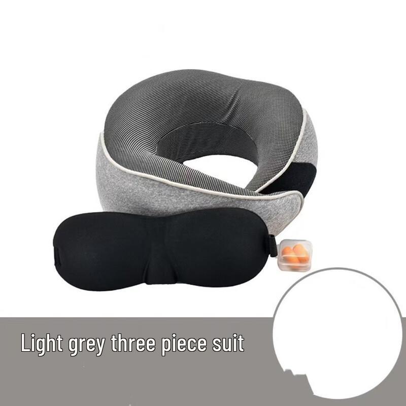 Memory Foam Travel Neck Pillow Set