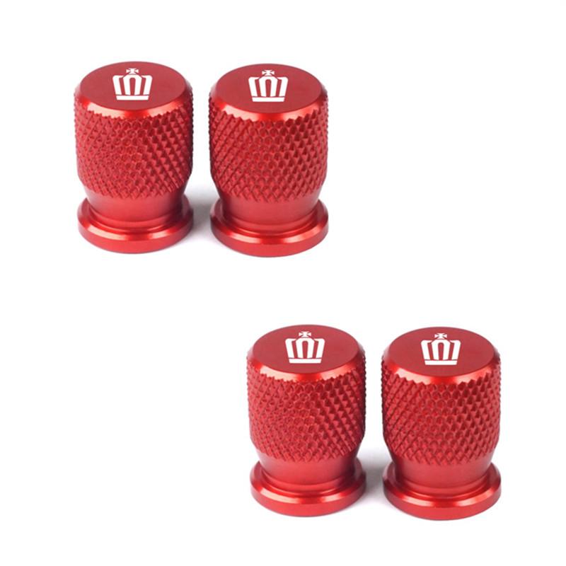 4pcs Car Wheel Tire Valve Caps Aluminum Airtight Covers Badge Emblem for Toyota Crown Accessories