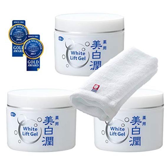 Azuma Shoji includes Imabari White Lift Gel Whitening Moist 80g 3 pieces Contains 72 types of beauty ingredients Travel Beauty gel [Price towel] /