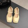 Fashion Woman Pumps Square Heels Casual Office Shoes for Women Elegant Stylish High Quality 2025 Trend Vacation Summer Mary Jane Shoes