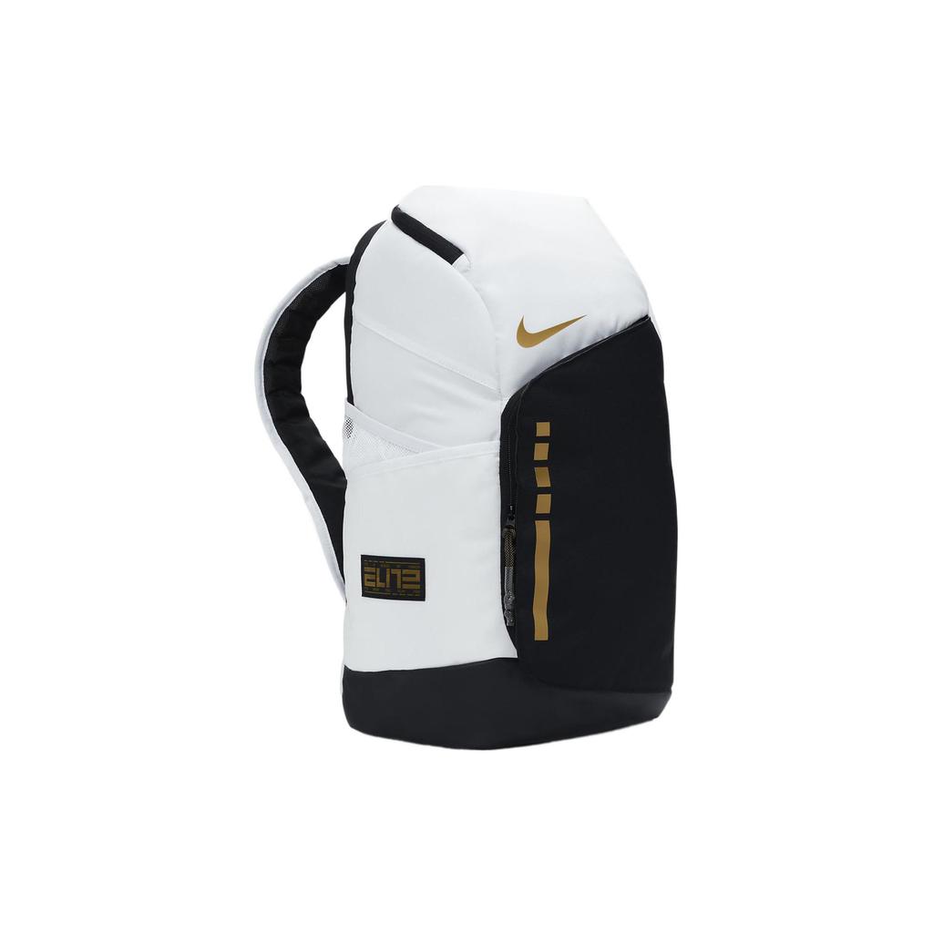 Nike Hoops Elite Batoh Bílá/Černá/Metalická Zlatá Unisex Batohy DX9786-100