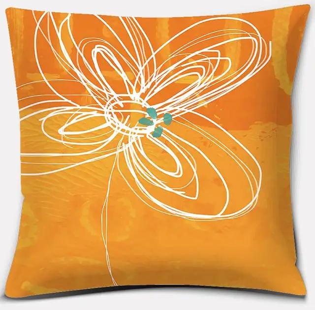 

Lively Orange Series Throw Pillow Gift Home Office Decoration Bedroom Sofa Car Cushion Cover Case 16x16Inch