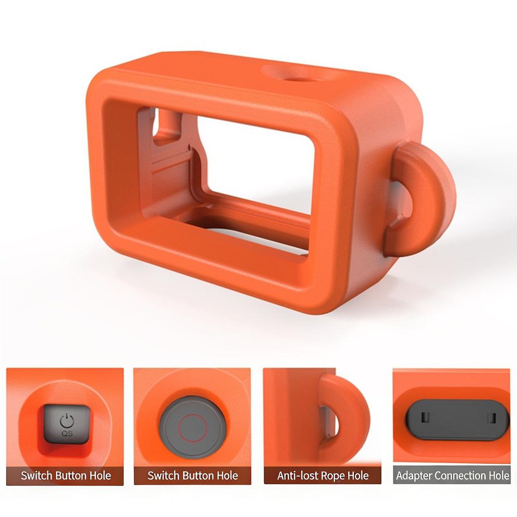 Orange Floating Frame Case Shell For Action3/4/5pro Action Camera Accessories