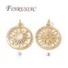 2 Styles 18K Gold Plated Brass Sun Charms For Earrings Accessories,Pendants For Necklaces,DIY Jewelry Making Supplies