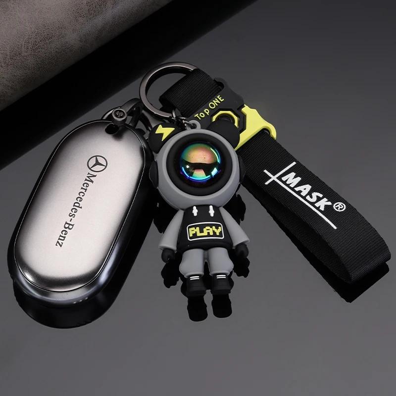 PU Car Key Case Cover Shell Fob For Mercedes Benz A B C E Class GLS GLA GLK GLC CLS CLA AMG W204 W205 W212 W463 W176 Keychain PD1