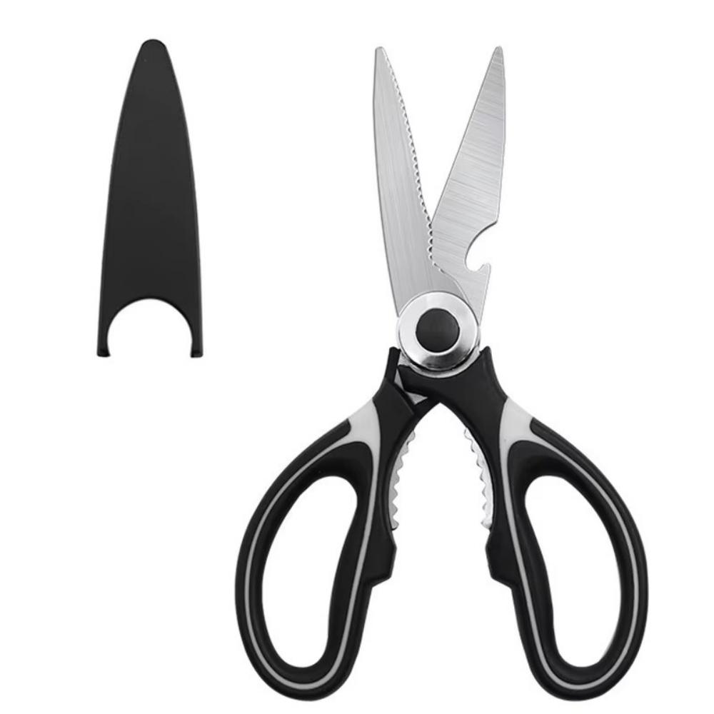 Multifunctional Stainless Steel Kitchen Scissors Heavy Duty for Cutting Fish Meat Chicken Bone Vegetable Food Chopping Tool