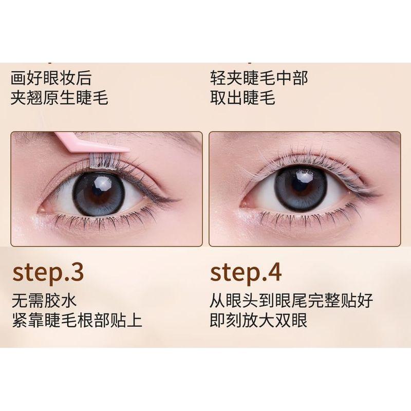 LuxeFlutter - Kleberfreie Natürliche Wimpern-Cluster in Farbe
