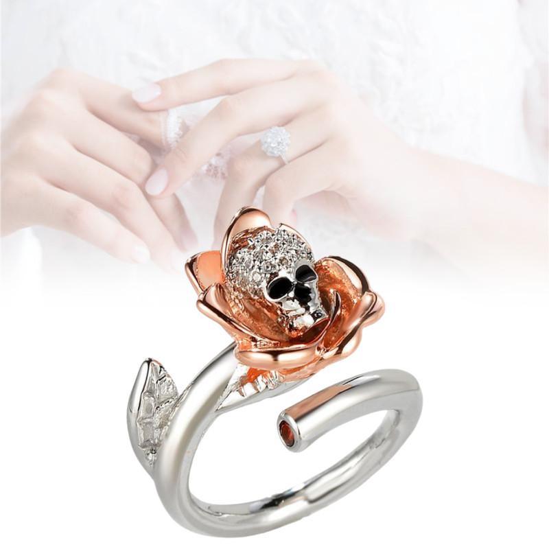Elegant Zircon Inlaid Copper Ring Trendy Lightning And Meteor Design For Men And Women