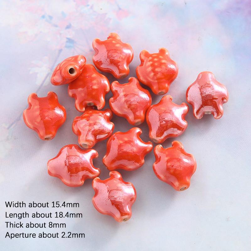 10ks Keramické Korálky Želva Rozdělovací Volné Korálky Pro Výrobu Šperků Diy Náramek Náhrdelník Příslušenství