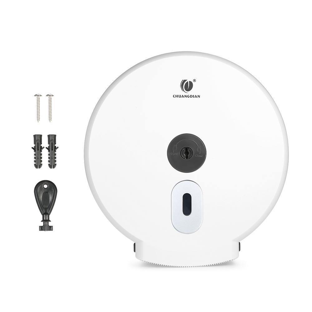 CHUANGDIAN Veggmontert vevsdispenser for baderom Rund papirhåndkleholder Papirhåndkledispenser