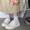 New thick-soled heightening espadrilles Japanese casual versatile little white shoes women's board shoes 2025 summer new trend