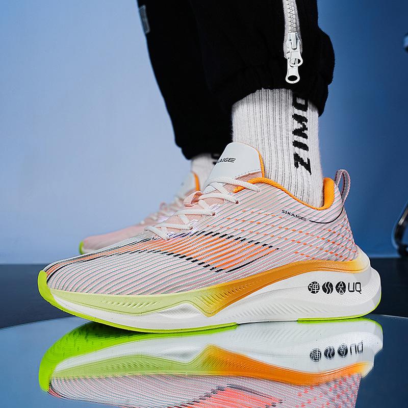 2025 new red rabbit foreign trade men's sports shoes flying electric couple casual running shoes men's mesh breathable casual shoes