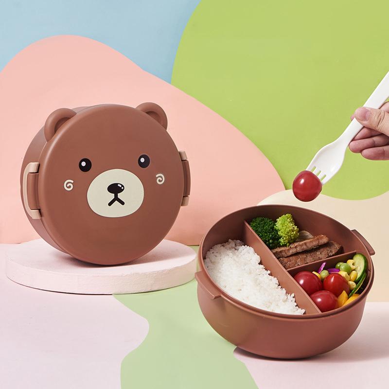 1Pieces Lunch Box With Compartments Lunch Food Container With Lids Almacenamiento Cocina Portable Bento Box Outdoor Tableware