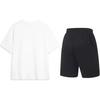 Li Ning Logo Print Round Neck Pullover Short Sleeve T-Shirt Simple Fashion Comfortable Shorts Casual Sports Set Unisex Set YHSV371-2+AKST543-3