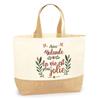 Jute Tote Bag - PLANETEE - Yolande Life Is Prettier - Natural Jute - Multicolored - Made In France