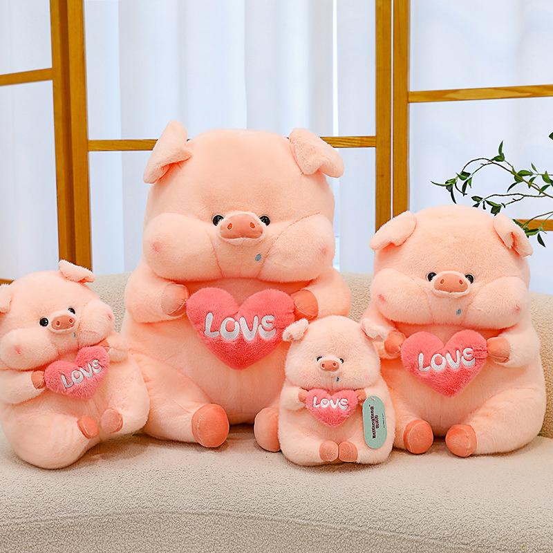 Creative 23Cm Simulation Pig Pink Stuffed Animals Plush Cartoon Anime Soft Fluffty Dolls Xmas Birthday Gift Kid Toys Decor