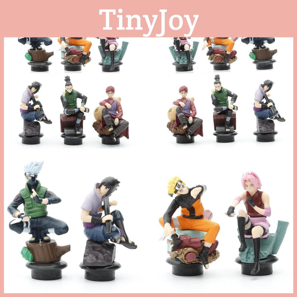 Naruto Shogi Stump Scene Pvc Chess Pieces Naruto Kakashi Toy Figures 8cm