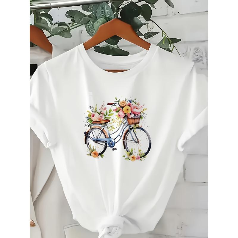 Europäische Größe Frühling und Sommer Lässige Kurzarm-T-Shirts für Damen