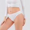 FINETOO 3Pcs/Set Cotton Striped Stretchy Underwear Women's Low Waist Panties Sexy Elastic Wide Belt Solid Color Briefs Comfort Lingerie