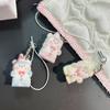 Bag Pendant Lightweight Mini Bear Charm Keychain with Soft Flocking Texture Lanyard Phone Bag Gift Accessory