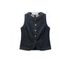 Spring and Summer New round Neck Denim Silm Vest 3777021 Pleated Mid Waist Wide Leg Denim 3777023
