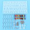 DIY Epoxy Resin Crystal Letter Silicone Set for Key Pendant Crafting