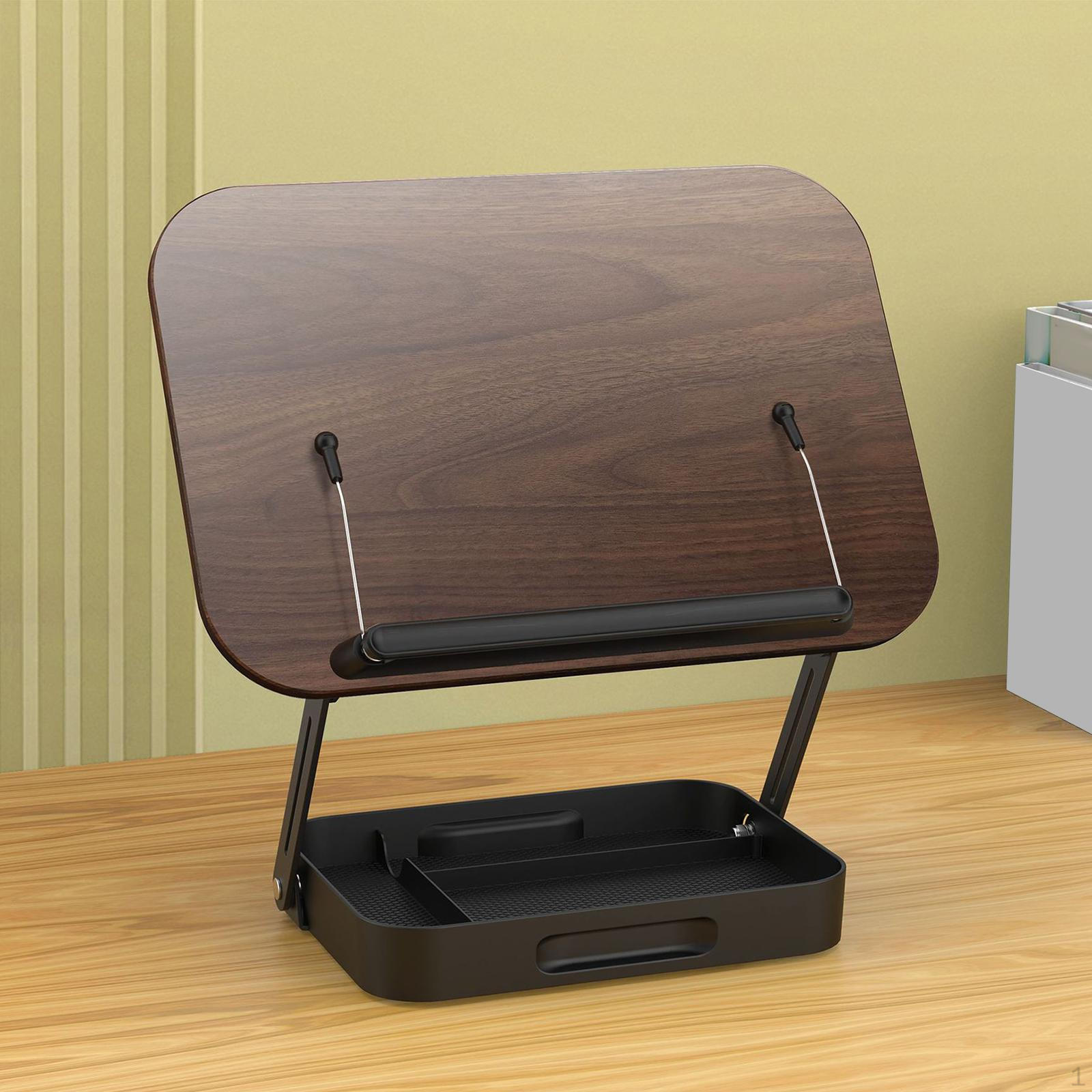 

Регулируемая подставка для книг с лотком для хранения нот и рецептов Black