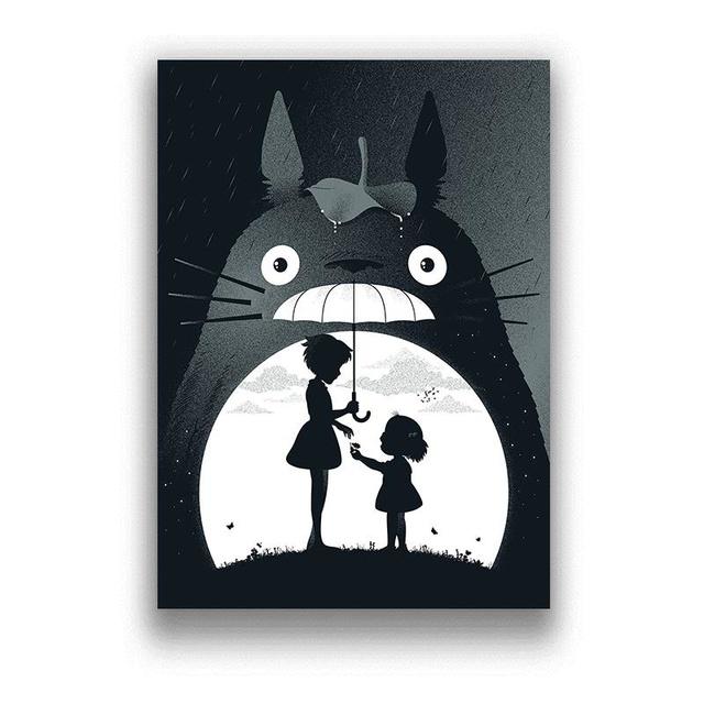 Totoro anime canvas printed wall paintings home decor posters and art prints for decorating the living room