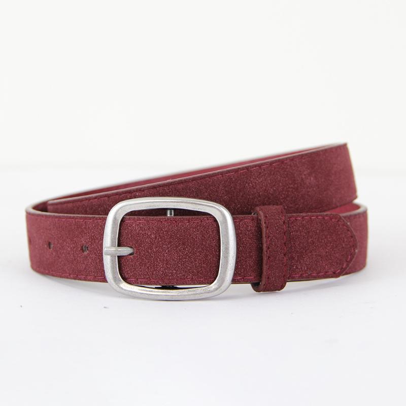 Vintage Women'S Leather Belt With Metal Snap For Jeans Medium Width Minimalist Modern Design Suitable For Various Styles