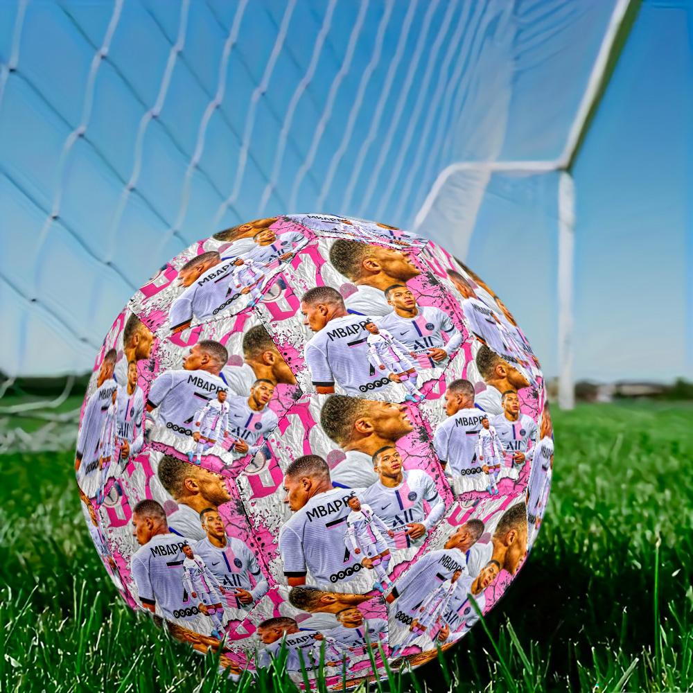 Mbappé Size 5 Football Machine-Stitched Indoor Outdoor Universal Football Perfect Commemorative Gift for Soccer Lovers