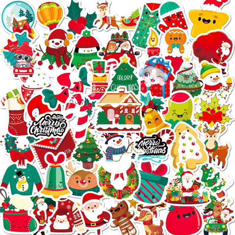High-Quality 50/100Pcs High-Quality Christmas High-Quality Stickers Youngsters High-Quality Cartoon High-Quality Doodle High-Quality Holiday