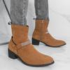 Herrskinnstövlar stor storlek höst och vinter nya herr-Martin-stövlar mode brittisk stil Chelsea-stövlar mocka korta stövlar