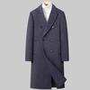 Herbst und Winter Neuer Herren Doppelreiher Langer Wollmantel Daunen Abnehmbares Futter Woll-Trenchcoat Herrenmantel