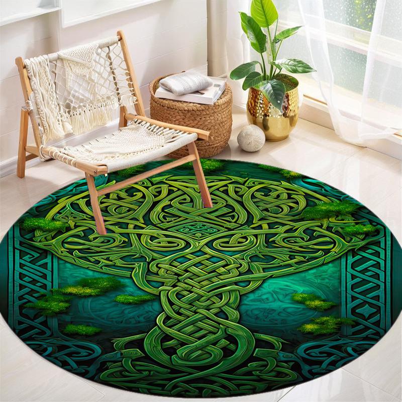1Pc Tree of Life Circular Print Rug - home decoration Carpet For Living Room Bedroom Flooring Computer Chair Area Rug