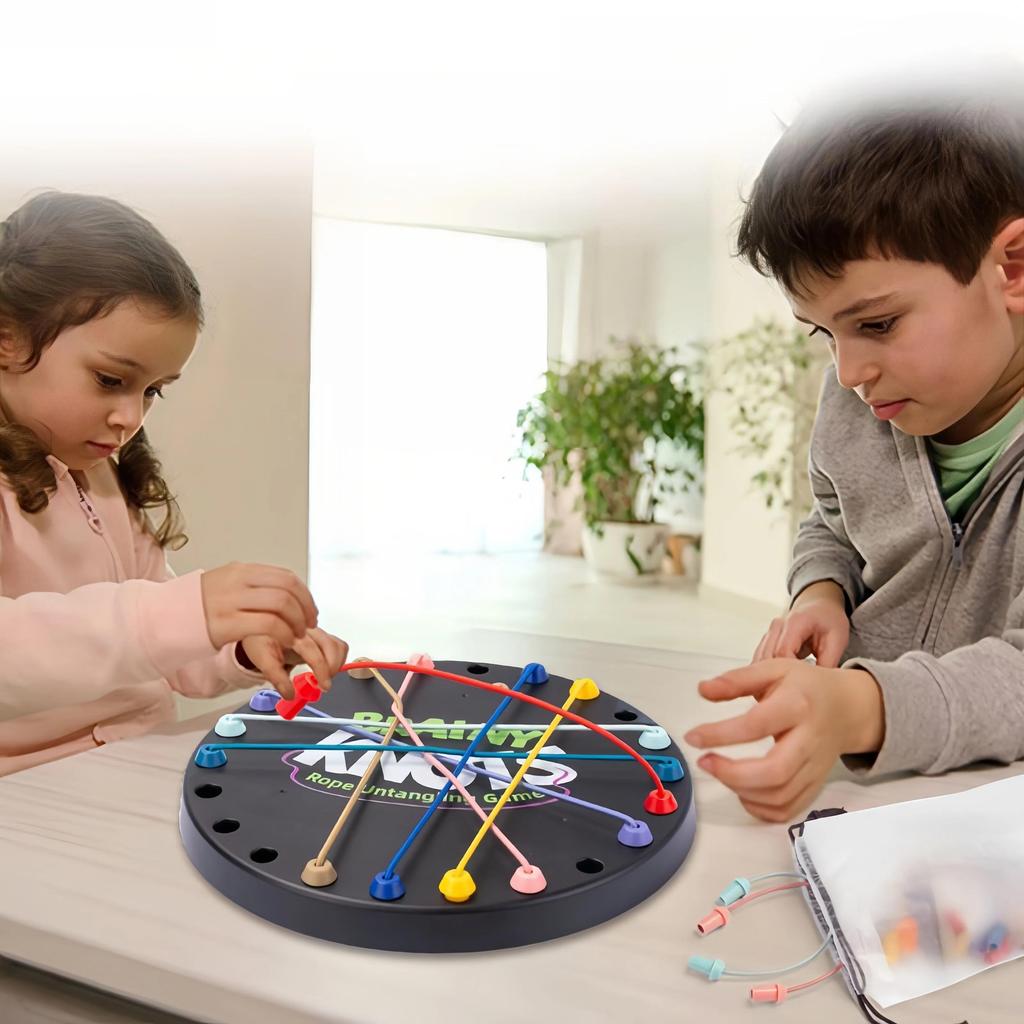 Entwirre den Knoten Puzzle-Spiel für Kinder – Denkspiel Logikspielzeug zur Steigerung der Konzentration & Eltern-Kind-Interaktion Desktop-Herausforderungsspielzeug