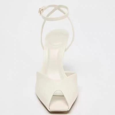 Fashion Cozy Soft Leather Brand High Heel Sandals Women Summer Sexy Open Toe Ankle Buckle Thin Heel Designer Shoes Fashion Dress Shoes