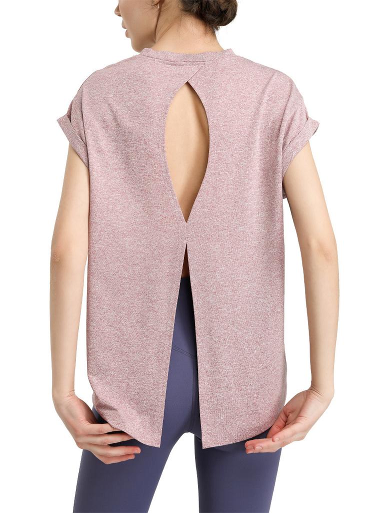 Fitnessové tričko s krátkým rukávem Rychleschnoucí Sportovní halenka Letní oblečení na jógu Jógová topy Běžecké fitness oblečení Dámské