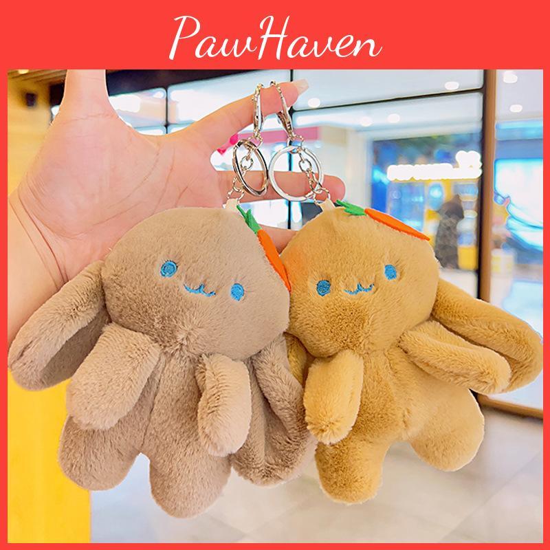 Carrot Rabbit Keychain Plush Toy Stuffed Doll Pendant Decoration Gift Kids