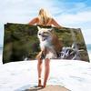 Cute Fox Beach Towel Wild Animal Bath Towels Bathroom Sport Bar Towel for Adult Kids Microfiber Shower Quick Dry Swimming Cover