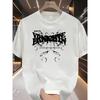 European Sizes Heavy Pure  Trendy Brand Printed Short-sleeved T-shirt Men's Summer New Casual Large-size Loose Versatile Top