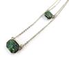 Les Trésors De Lily [N8820] - Silver Green 'Mineralia' Necklace