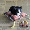 Kawaii Kitty Sleeping Cats Toy Lifelike Stuffed Cat Doll Mini Simulation Fur Cat  Home Decor