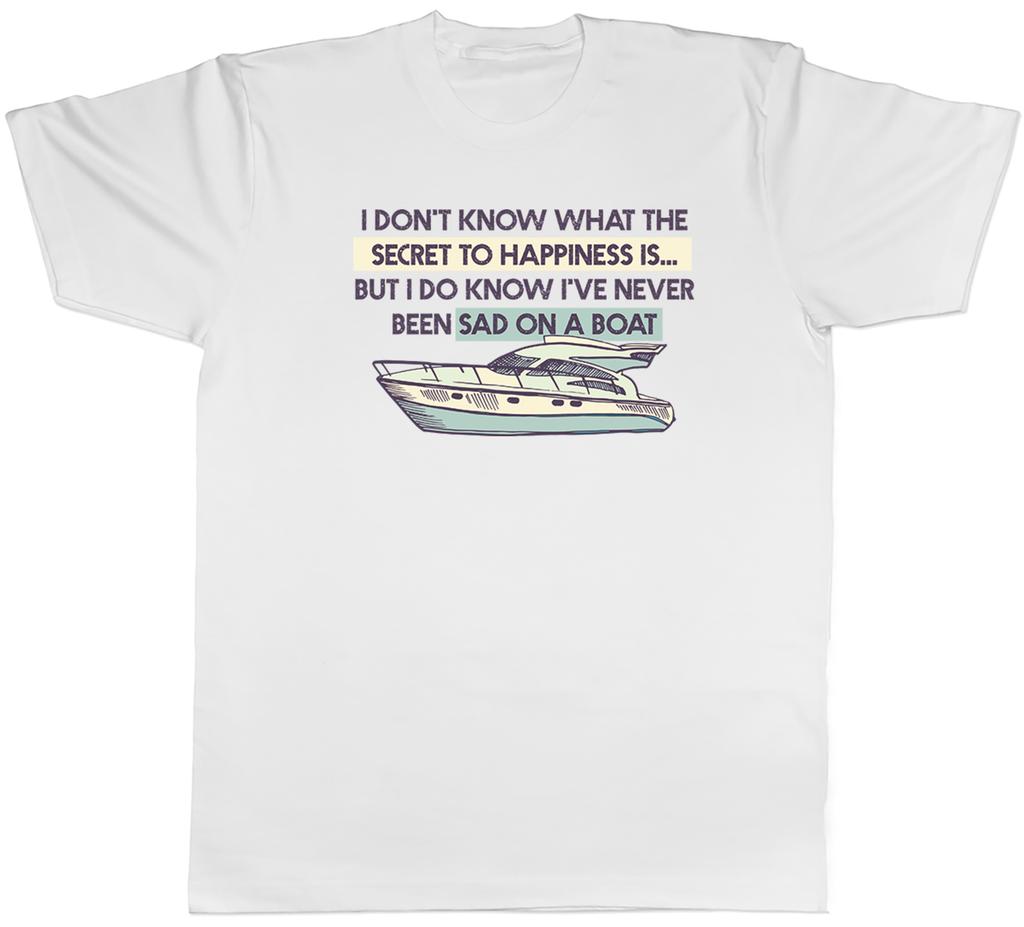 Love Boats Mens TShirt Ive Never been Sad on a Boat Funny Tee Gift