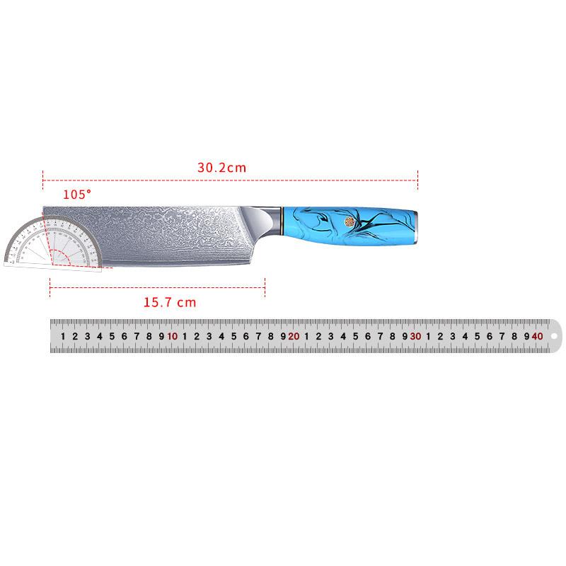 Damaststahl Küchenmesser Scharfes Kochmesser Hackmesser Sashimi Santoku Tranchieren Nakiri Schälmesser Ausbeinmesser Schälmesser Allzweckmesser Harzgriff