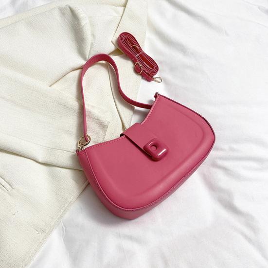 Solid Color Ladies Shoulder Bag Minimalistic Reliable Large Capacity Sling