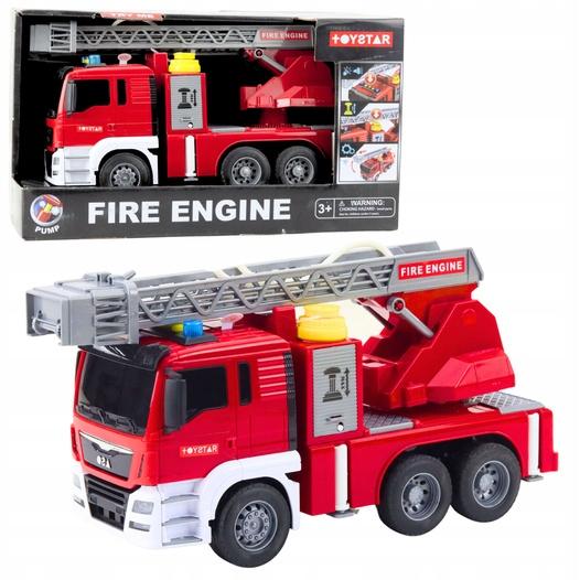 FIRE TRUCK interactive toy SPRAY WITH WATER movable ladder MANY FUNCTIONS