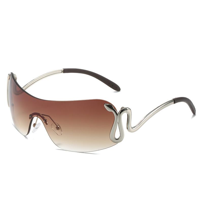One-Piece Sunglasses, Personalized Animal One-Piece Y2K Cobra Snake Sunglasses For Women
