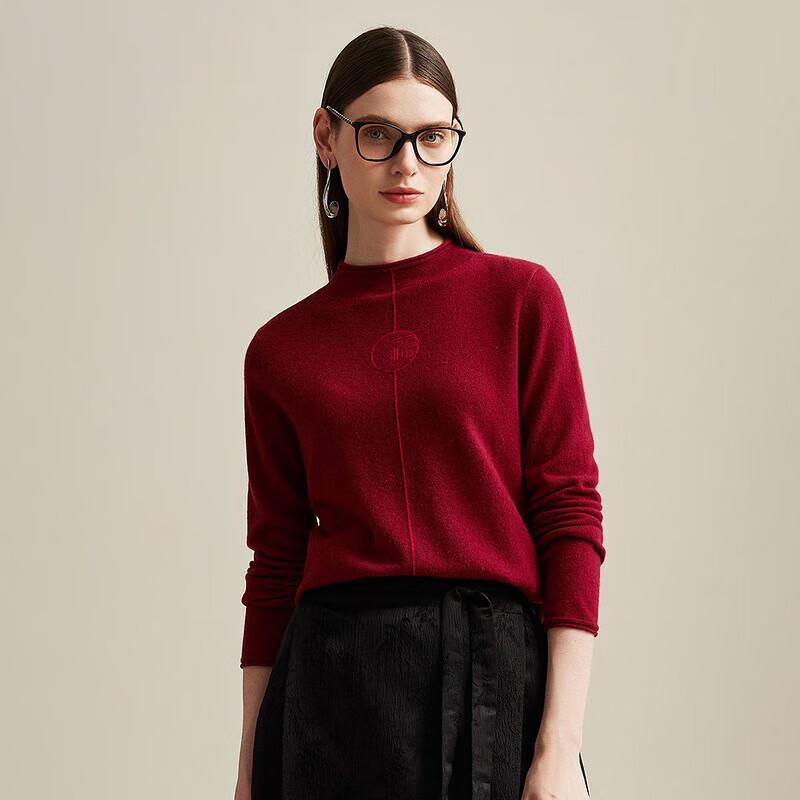Zhaojun Women's Mock Neck Pure Cashmere Sweater