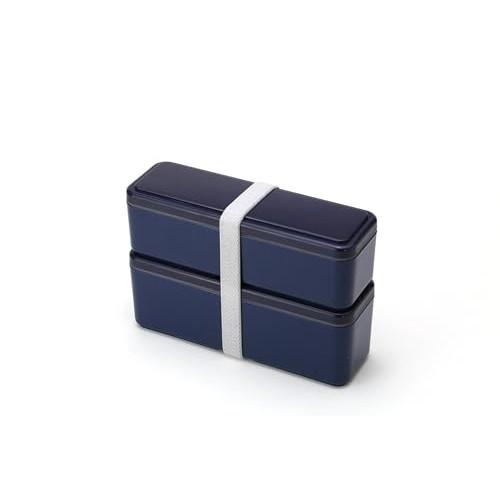 Miyoshi Seisakusho GEL-COOL Brotdose, Integriertes Kühlpack, Fit Serie, Schlank, S+L, Beerenblau, 0101-0179